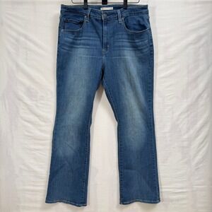 Levis 725 High Rise Bootcut Jeans Womens 34 Blue Medium Wash